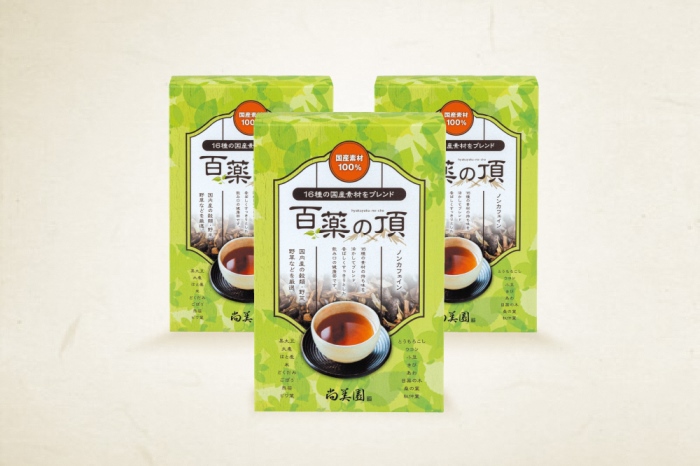 京都宇治健康茶「百薬の頂」 350g×3箱　〈お茶 茶 宇治茶 ブレンド 黒大豆 大麦 ハトムギ 米 とうもろこし ごぼう 小豆 杜仲茶 どくだみ 桑の葉 ウコン 健康茶 飲料 加工食品〉