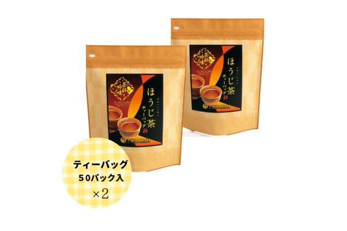 茶師吟味のほうじ茶ティーバッグ100P(50P×2袋)〈お茶 茶 ほうじ茶 ティーバッグ ティーパック 碾茶 茎 香り すっきり カフェイン 風味 スッキリ 飲料 加工食品〉