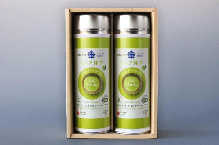 手軽に有機「凍結乾燥香り抹茶スティック」(1.5g×10本×2缶)〈有機 オーガニック 無農薬 宇治抹茶 抹茶 お茶 茶 緑茶 凍結乾燥 ステイック 飲料〉