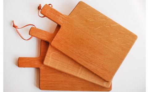 cafeねこぱんの無添加ベーグル12個セットとカッティングボード（ナラ）のセット