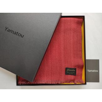 正絹縮緬マフラー(赤/こげ茶)