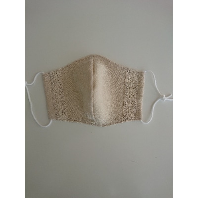 丹後ちりめん　シルクマスク　シルクレース花