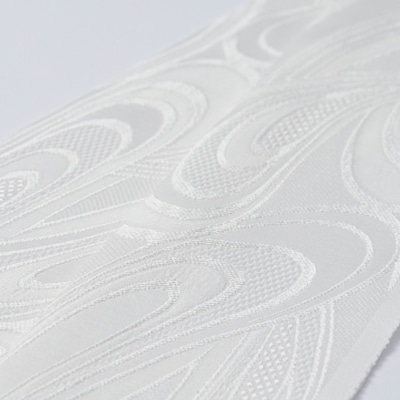 ワタマサ　三重織 正絹白半衿(水型花)シルク100%日本製和装小物　丹後ちりめん織元より