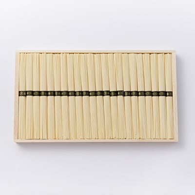 丹後ちり麺 シルクの糸 シルクパウダー入り素麺 木箱入り 22束　夏にぴったりのそうめん　ギフトにも