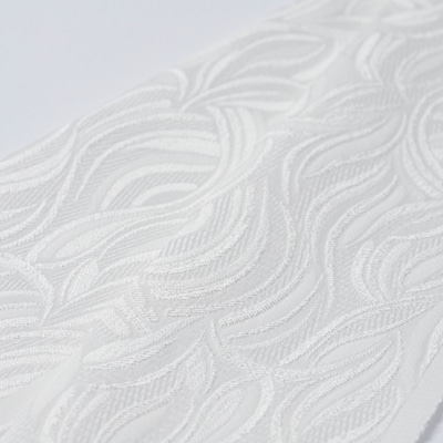 ワタマサ　三重織 正絹白半衿(万年青(おもと))シルク100%日本製和装小物　丹後ちりめん織元