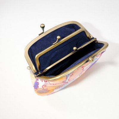 4.0寸親子がま口 小紋柄(白)