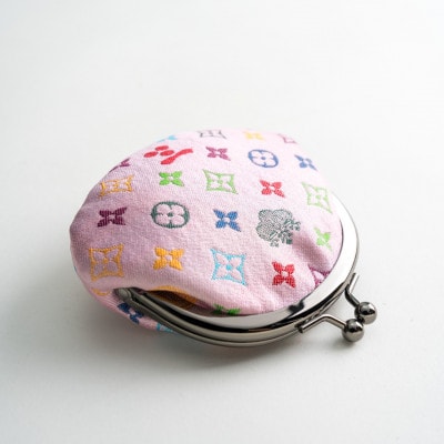 2.6寸がま口財布　モノグラム柄(ピンクバージョン)