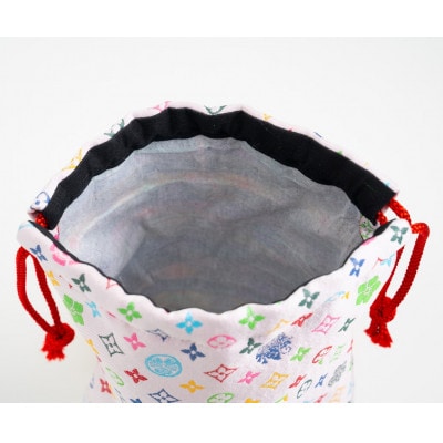 御朱印帳袋(御城印帳袋)　モノグラム柄(淡いピンクバージョン)