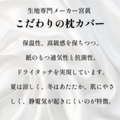 洗える抗菌シルク和紙 枕カバー 3枚セット【宮眞】肌にやさしい、美容・ヘアケアにぴったり