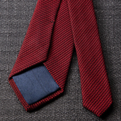 【手織りネクタイ】レッド フレスコタイ kuskafabric  京都・丹後のシルク織物