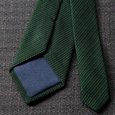 【手織りネクタイ】グリーン フレスコタイ kuskafabric  京都・丹後のシルク織物