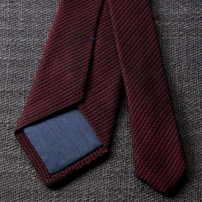 【手織りネクタイ】ワイン フレスコタイ kuskafabric  京都・丹後のシルク織物