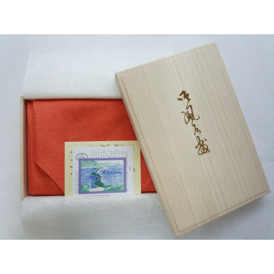 友禅風呂敷 鮫小紋(朱/山吹) 1枚