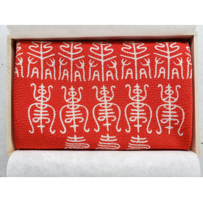 正絹ちりめん友禅風呂敷　寿/桐箱入り