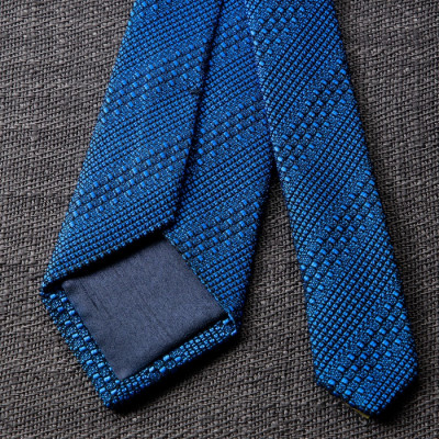 【手織りネクタイ】丹後ブルー 丹後ジャカードタイ kuskafabric 京都・丹後のシルク織物
