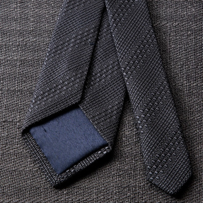 【手織りネクタイ】グレー 丹後ジャカードタイ kuskafabric 京都・丹後のシルク織物