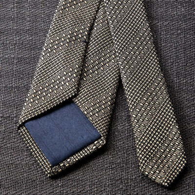 【手織りネクタイ】ゴールド 丹後ジャカードタイ kuskafabric 京都・丹後のシルク織物