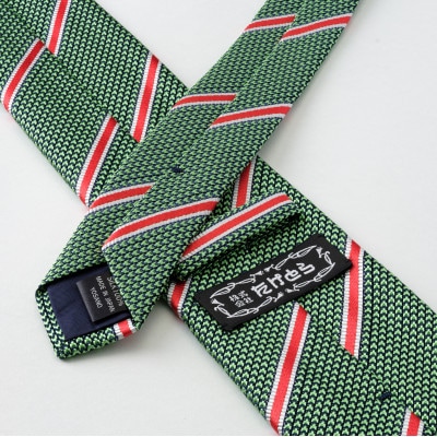 シルク100%　たけとらのフレスコネクタイ　グリーン　ふるさと納税限定　プレゼント・父の日にも