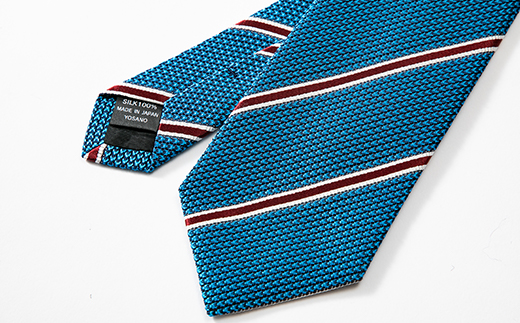 シルク100%　たけとらのフレスコネクタイ　サックス・えんじ　ふるさと納税限定　プレゼント・父の日に