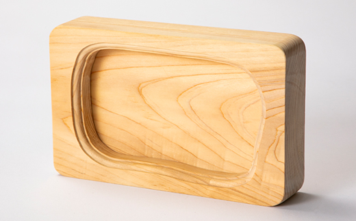 天然ヒノキ使用　立体フォトフレーム　縦15cm×横11cm×奥行3.7cm