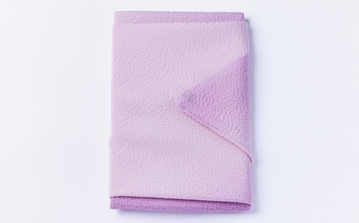 正絹ちりめん友禅ふくさ ぼかし 浅紫(藤色)