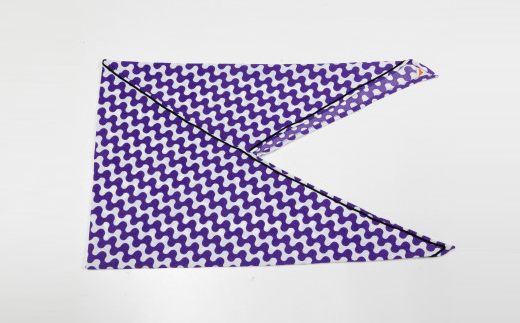 一色ちりめんあずま袋　波なみ(パープル)