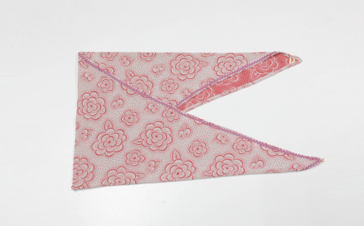 一色ちりめんあずま袋　椿(ピンク)