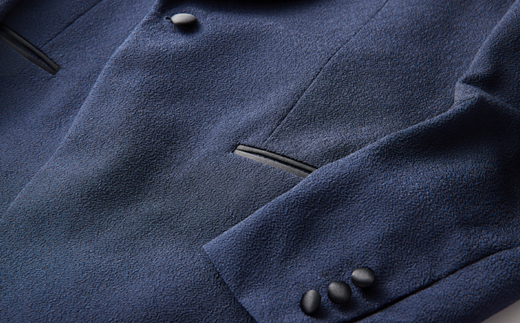 丹後ちりめん タキシード ネイビー 京都の伝統織物を使ったあなただけのオーダーメイド一点もの