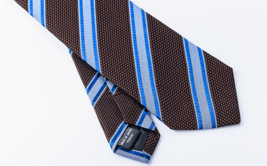 シルク100%　たけとらのフレスコネクタイ　茶・サックス・青　ふるさと納税限定　プレゼント・父の日に