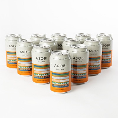 【毎月定期便】【与謝野町産ホップ使用クラフトビール】 ASOBI　350ml ×12本セット全6回