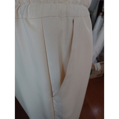 シルクパンツ　生成白　丹後シルク