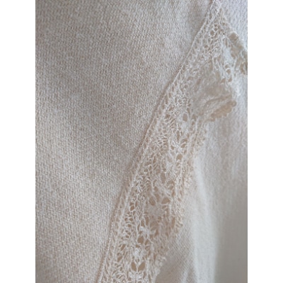 手織 シルクひざ掛けストール(おくるみ)　シルクレース付き【丹後シルク】