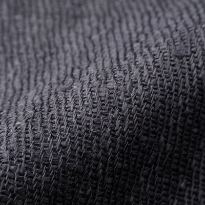 【手織りマフラー】グレー 手紡ぎシルク真綿 kuskafabric 丹後の絹織物【高島屋選定品】