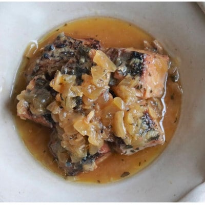 tangobar　ごちそう缶詰　炙り鰆 あめ色玉ねぎワインソース 92g×3缶　白ワイン・バゲットに