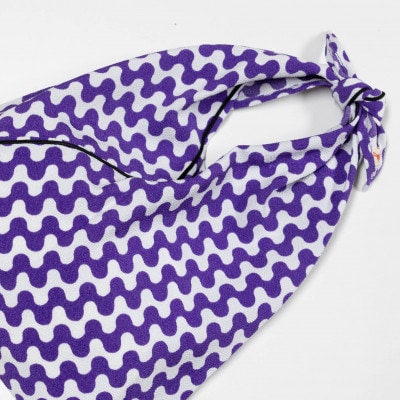 一色ちりめんあずま袋　波なみ(パープル)