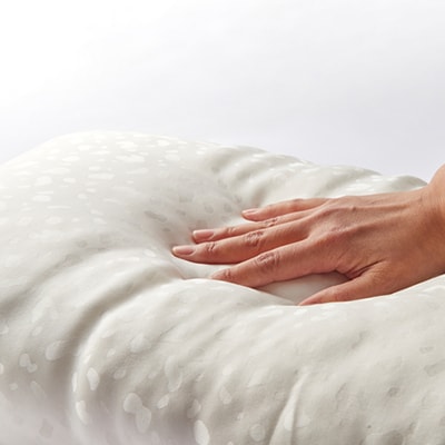 国産シルク手引き真綿(まわた)枕とシルク枕カバー白　【丹後シルク】