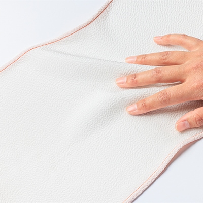 丹後ちりめん「ちりめん美人」シルクボディタオル オレンジ　肌に優しいシルク100%　京都与謝野町より