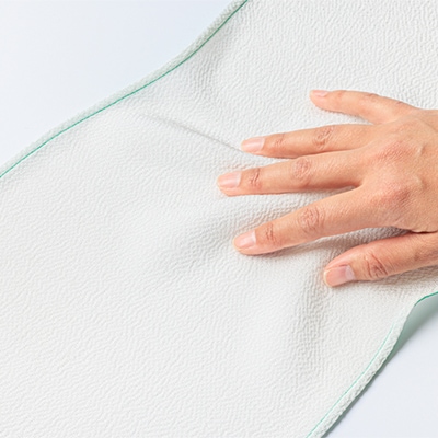 丹後ちりめん「ちりめん美人」シルクボディタオル グリーン　肌に優しいシルク100%　京都与謝野町より