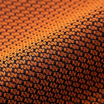 【手織りネクタイ】オレンジ ガルザタイ kuskafabric 丹後の絹織物【高島屋選定品】