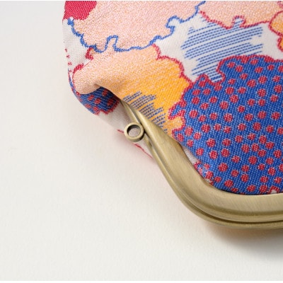 4.0寸親子がま口 小紋柄(白)