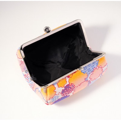 コロリンポーチ　小紋柄(白色)