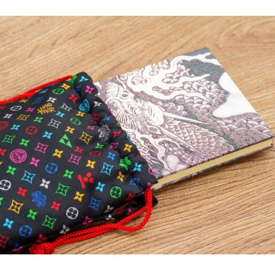 御朱印帳袋(御城印帳袋)　モノグラム柄(淡いピンクバージョン)