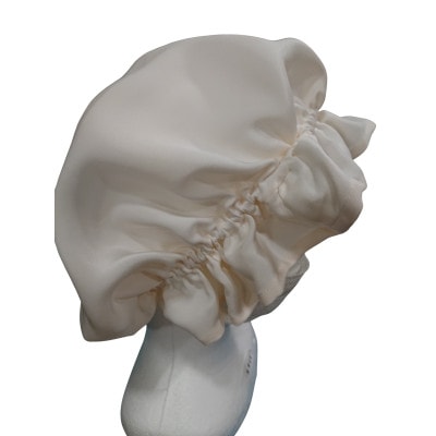 シルクナイトキャップ　薄オレンジ　丹後シルク100%でヘアケア　髪と肌にやさしい寝具【高島屋選定品】