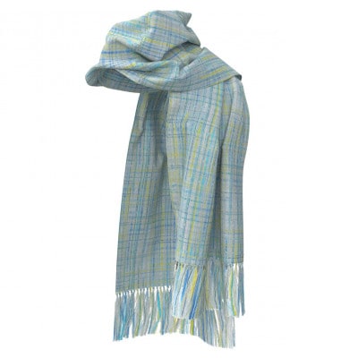 【リボン織×MIZEN】フリンジスカーフ 絹紐織　「昇」