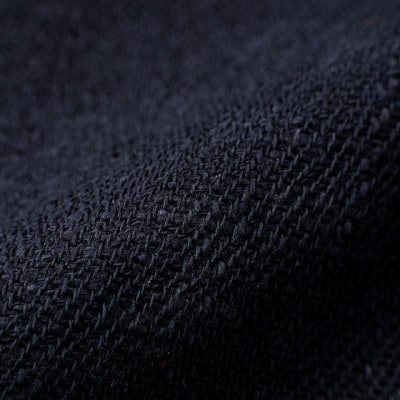 【手織りマフラー】ブラック 手紡ぎシルク真綿 kuskafabric 丹後の絹織物【高島屋選定品】