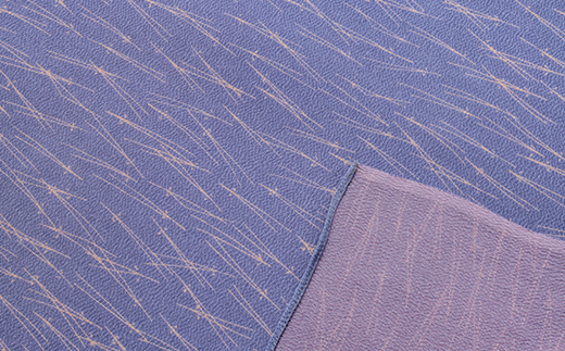 友禅風呂敷 松葉 (グレイッシュブルー/ベージュの松葉)1枚　国産シルク100%　【高島屋選定品】