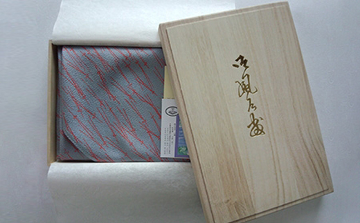 友禅風呂敷 松葉 (ブルーグレー/朱の松葉)1枚
