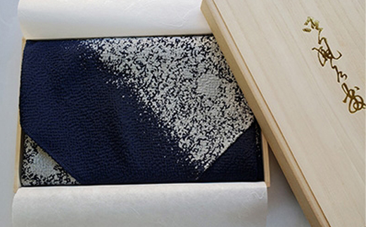 友禅風呂敷　雲霞(紺地に銀)1枚