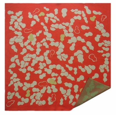 正絹縮緬友禅風呂敷 瓢箪 (赤)