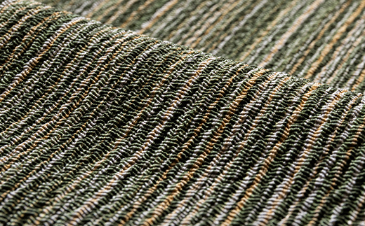 正絹縮緬マフラー(グリーン/濃いグレー)